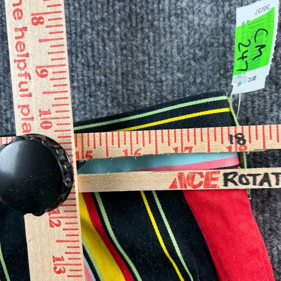 Loudmouth Golf Shorts Adult 36 Striped Black Red Green Pockets Casual Mens - Picture 8 of 9